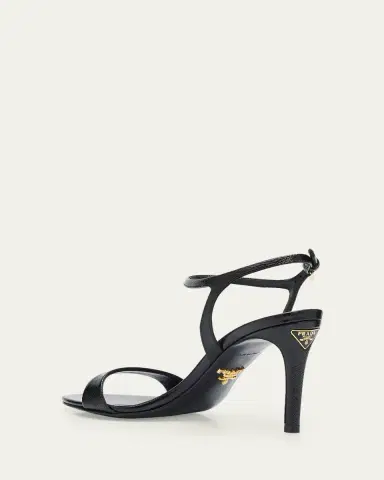 Prada 85mm Vernice Saffiano Leather Ankle-Strap Sandals | Thumbnail 2 Prada 85mm Vernice Saffiano Leather Ankle-Strap Sandals | Thumbnail 2