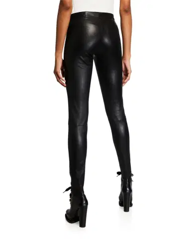 ALICE + OLIVIA Lamb Leather Leggings | Thumbnail 2 ALICE + OLIVIA Lamb Leather Leggings | Thumbnail 2