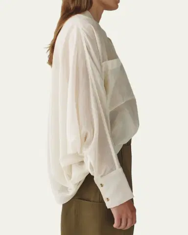 Attersee Sheer Cotton Voile Oversized Utility Shirt | Thumbnail 4 Attersee Sheer Cotton Voile Oversized Utility Shirt | Thumbnail 4