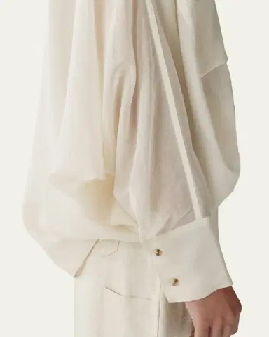 Attersee Sheer Cotton Voile Oversized Utility Shirt | Thumbnail 5 Attersee Sheer Cotton Voile Oversized Utility Shirt | Thumbnail 5