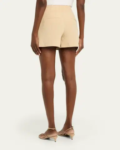 Veronica Beard Gables Pleated Linen-Blend Shorts | Thumbnail 3 Veronica Beard Gables Pleated Linen-Blend Shorts | Thumbnail 3