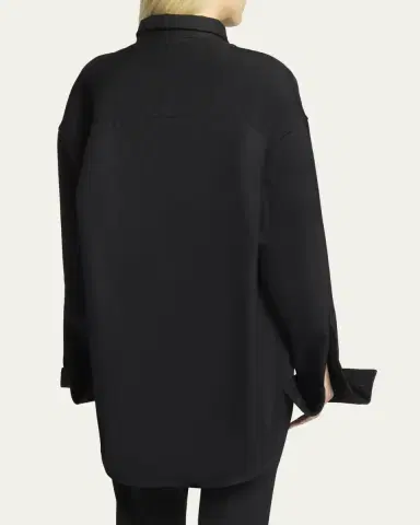 Balenciaga Double Cotton Twill Cocoon Collared Shirt | Thumbnail 3 Balenciaga Double Cotton Twill Cocoon Collared Shirt | Thumbnail 3