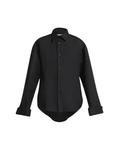 Balenciaga Double Cotton Twill Cocoon Collared Shirt | Thumbnail 1 Balenciaga Double Cotton Twill Cocoon Collared Shirt | Thumbnail 1