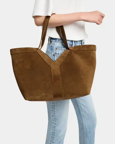 Saint Laurent Y Medium Tote Bag in Suede | Thumbnail 6 Saint Laurent Y Medium Tote Bag in Suede | Thumbnail 6
