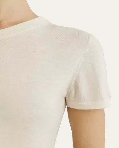 Attersee Cashmere-Silk Short-Sleeve Tee | Thumbnail 4 Attersee Cashmere-Silk Short-Sleeve Tee | Thumbnail 4