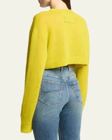 Balenciaga Cashmere Open-Knit Crop Sweater | Thumbnail 8 Balenciaga Cashmere Open-Knit Crop Sweater | Thumbnail 8