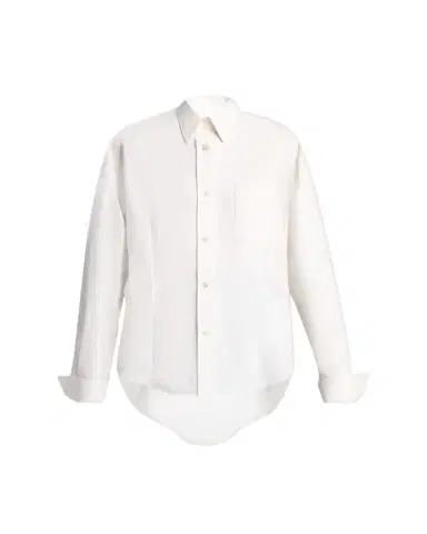 Balenciaga Organdi Cotton-Silk Poplin Cocoon Collared Shirt | Thumbnail 1 Balenciaga Organdi Cotton-Silk Poplin Cocoon Collared Shirt | Thumbnail 1