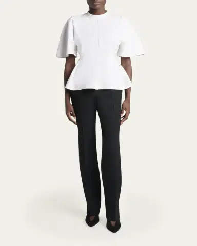 Balenciaga Very Heavy Jersey Peplum T-Shirt | Thumbnail 2 Balenciaga Very Heavy Jersey Peplum T-Shirt | Thumbnail 2