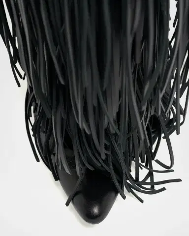 Balenciaga Avenue Fringe Leather Booties | Thumbnail 5 Balenciaga Avenue Fringe Leather Booties | Thumbnail 5