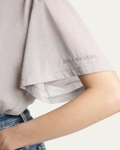 Balenciaga Transparent Jersey Draped T-Shirt | Thumbnail 5 Balenciaga Transparent Jersey Draped T-Shirt | Thumbnail 5