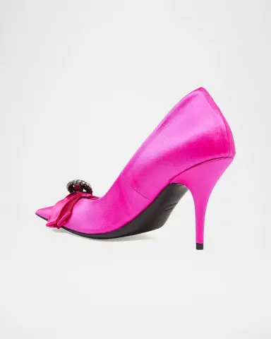 Balenciaga 110mm Avenue Palazzo Embellished Satin Pumps | Thumbnail 3 Balenciaga 110mm Avenue Palazzo Embellished Satin Pumps | Thumbnail 3