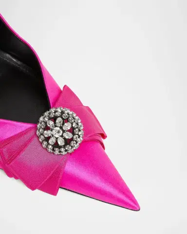 Balenciaga 110mm Avenue Palazzo Embellished Satin Pumps | Thumbnail 4 Balenciaga 110mm Avenue Palazzo Embellished Satin Pumps | Thumbnail 4