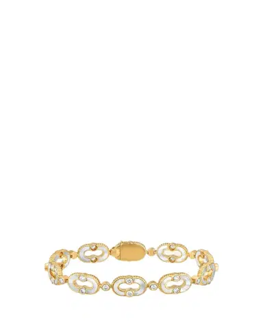 Viltier Magnetic Enchainée 18K Yellow Gold, Mother-Of-Pearl & 1.89 TCW Diamond Bracelet | Thumbnail 1 Viltier Magnetic Enchainée 18K Yellow Gold, Mother-Of-Pearl & 1.89 TCW Diamond Bracelet | Thumbnail 1