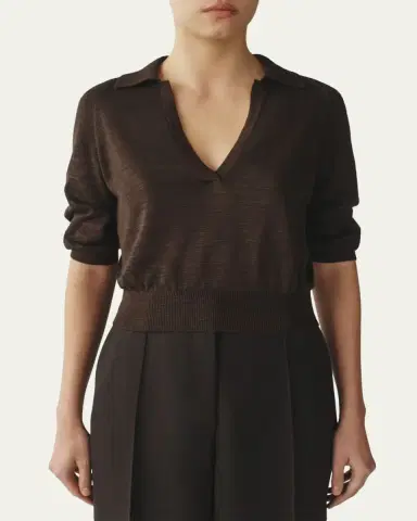 Attersee Linen Knit Polo | Thumbnail 4 Attersee Linen Knit Polo | Thumbnail 4