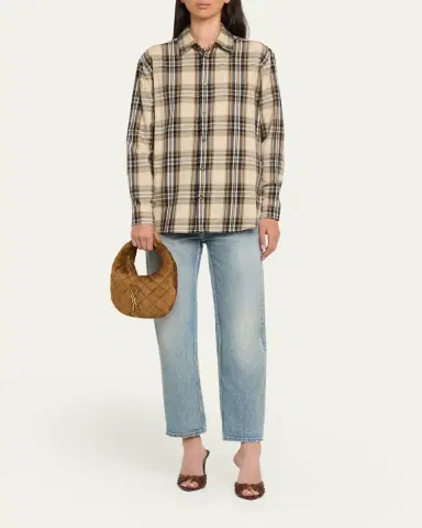 Saint Laurent Icarino Baby YSL Quilted Suede Hobo Bag | Thumbnail 5 Saint Laurent Icarino Baby YSL Quilted Suede Hobo Bag | Thumbnail 5
