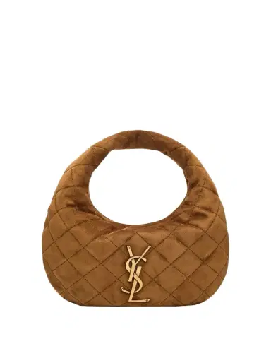 Saint Laurent Icarino Baby YSL Quilted Suede Hobo Bag | Thumbnail 1 Saint Laurent Icarino Baby YSL Quilted Suede Hobo Bag | Thumbnail 1