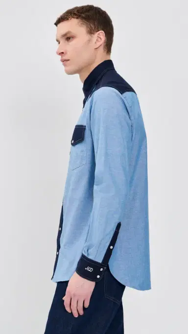 Nicholas Daley Western Shirt Navy | Thumbnail 4 Nicholas Daley Western Shirt Navy | Thumbnail 4