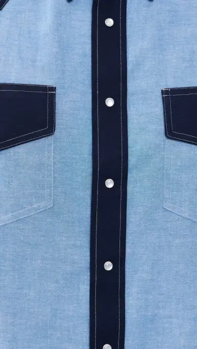 Nicholas Daley Western Shirt Navy | Thumbnail 6 Nicholas Daley Western Shirt Navy | Thumbnail 6