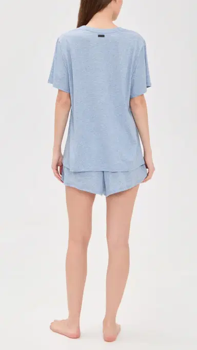 Lunya Tee hort Pajama et Cloud Blue Heather | Thumbnail 3 Lunya Tee hort Pajama et Cloud Blue Heather | Thumbnail 3