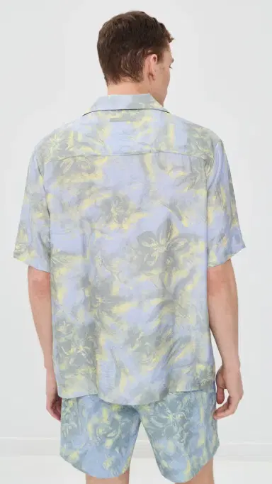 Maison Kitsuné Resort hirt Arctic Ice/Pastel Yellow | Thumbnail 3 Maison Kitsuné Resort hirt Arctic Ice/Pastel Yellow | Thumbnail 3