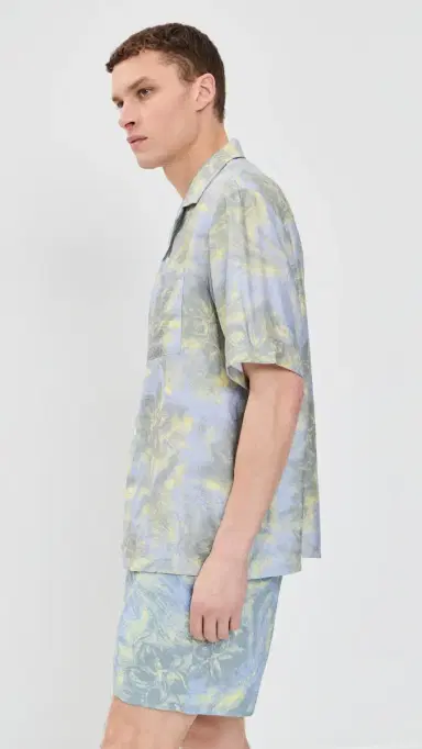 Maison Kitsuné Resort Shirt Arctic Ice/Pastel Yellow L | Thumbnail 4 Maison Kitsuné Resort Shirt Arctic Ice/Pastel Yellow L | Thumbnail 4
