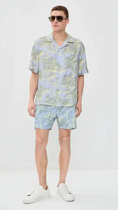 Maison Kitsuné Resort hirt Arctic Ice/Pastel Yellow | Thumbnail 5 Maison Kitsuné Resort hirt Arctic Ice/Pastel Yellow | Thumbnail 5