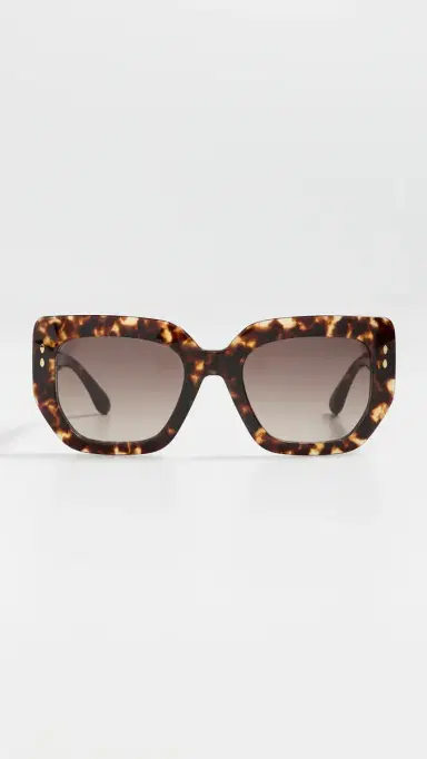 Isabel Marant Rectangular Sunglasses Havana One Size | Thumbnail 2 Isabel Marant Rectangular Sunglasses Havana One Size | Thumbnail 2