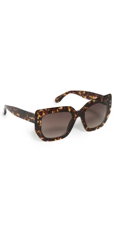 Isabel Marant Rectangular Sunglasses Havana One Size | Thumbnail 1 Isabel Marant Rectangular Sunglasses Havana One Size | Thumbnail 1