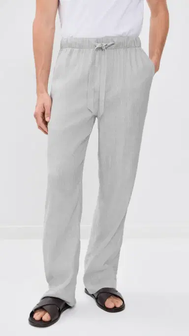 Frescobol Carioca Luan Linen Blend Relaxed Lounge Pants Light elange Grey | Thumbnail 2 Frescobol Carioca Luan Linen Blend Relaxed Lounge Pants Light elange Grey | Thumbnail 2