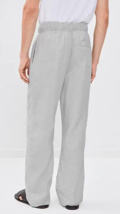Frescobol Carioca Luan Linen Blend Relaxed Lounge Pants Light elange Grey | Thumbnail 3 Frescobol Carioca Luan Linen Blend Relaxed Lounge Pants Light elange Grey | Thumbnail 3
