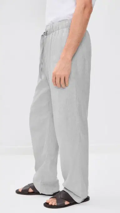 Frescobol Carioca Luan Linen Blend Relaxed Lounge Pants Light elange Grey | Thumbnail 4 Frescobol Carioca Luan Linen Blend Relaxed Lounge Pants Light elange Grey | Thumbnail 4