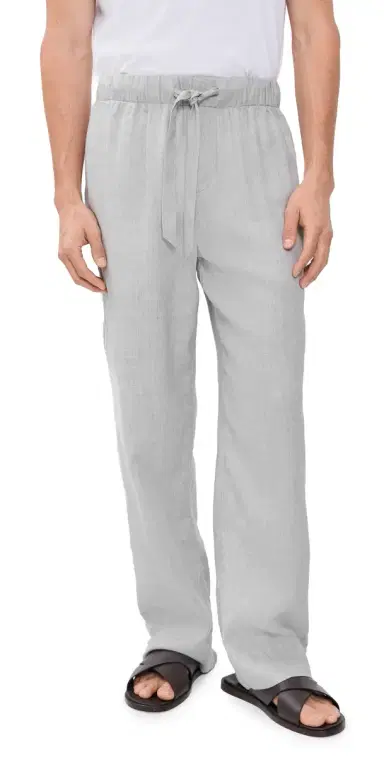 Frescobol Carioca Luan Linen Blend Relaxed Lounge Pants Light elange Grey | Thumbnail 1 Frescobol Carioca Luan Linen Blend Relaxed Lounge Pants Light elange Grey | Thumbnail 1