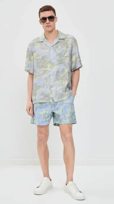 Maison Kitsuné Printed Seersucker Swim Shorts 5 | Thumbnail 5 Maison Kitsuné Printed Seersucker Swim Shorts 5 | Thumbnail 5