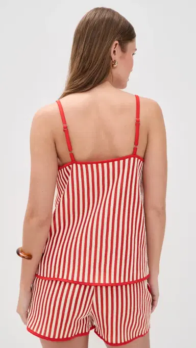 Bailey Rose Striped Top Chili | Thumbnail 3 Bailey Rose Striped Top Chili | Thumbnail 3