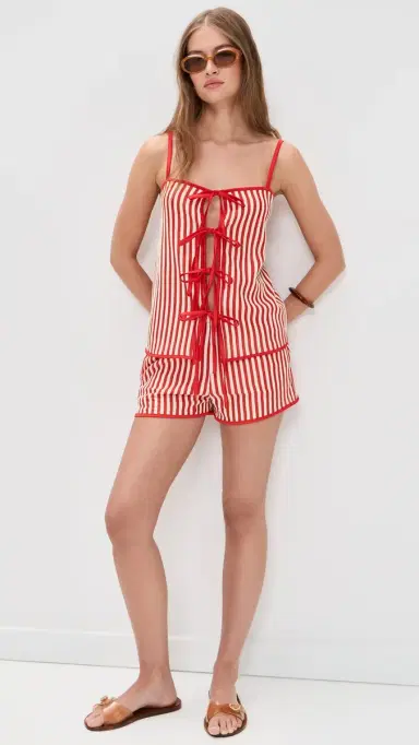 Bailey Rose Striped Top Chili | Thumbnail 5 Bailey Rose Striped Top Chili | Thumbnail 5