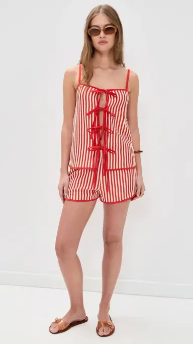 Bailey Rose tripe Shorts Chili | Thumbnail 2 Bailey Rose tripe Shorts Chili | Thumbnail 2