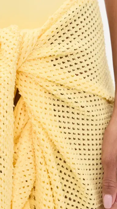 SIMKHAI Katerina Knit Wrap idi Skirt Buttercream | Thumbnail 6 SIMKHAI Katerina Knit Wrap idi Skirt Buttercream | Thumbnail 6