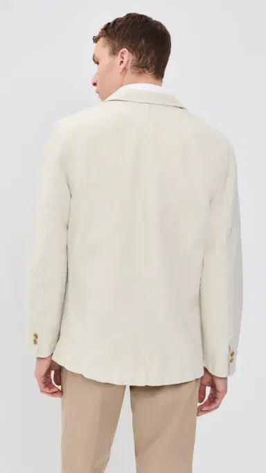 Knickerbocker ane Twill Cotton & inen Suit Jacket Birch | Thumbnail 3 Knickerbocker ane Twill Cotton & inen Suit Jacket Birch | Thumbnail 3