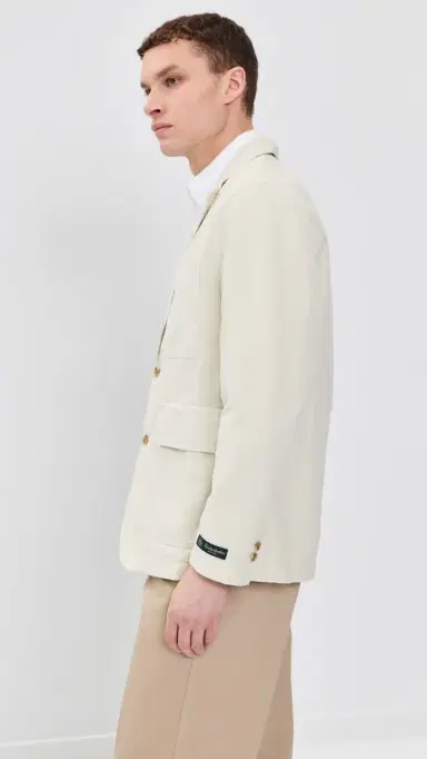 Knickerbocker ane Twill Cotton & inen Suit Jacket Birch | Thumbnail 4 Knickerbocker ane Twill Cotton & inen Suit Jacket Birch | Thumbnail 4