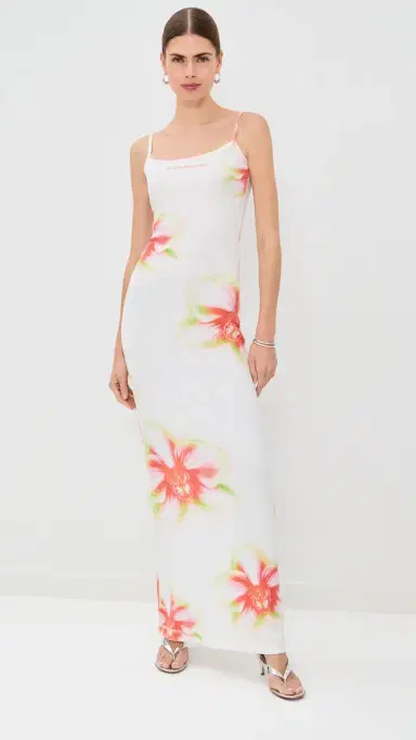 Casablanca Glitch Orchid Soft Ribbed Maxi Dress Glitch Orchid | Thumbnail 2 Casablanca Glitch Orchid Soft Ribbed Maxi Dress Glitch Orchid | Thumbnail 2