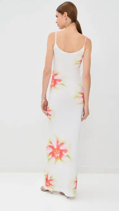 Casablanca Glitch Orchid Soft Ribbed Maxi Dress Glitch Orchid | Thumbnail 3 Casablanca Glitch Orchid Soft Ribbed Maxi Dress Glitch Orchid | Thumbnail 3