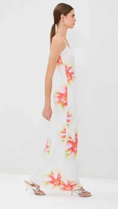 Casablanca Glitch Orchid Soft Ribbed Maxi Dress Glitch Orchid | Thumbnail 4 Casablanca Glitch Orchid Soft Ribbed Maxi Dress Glitch Orchid | Thumbnail 4
