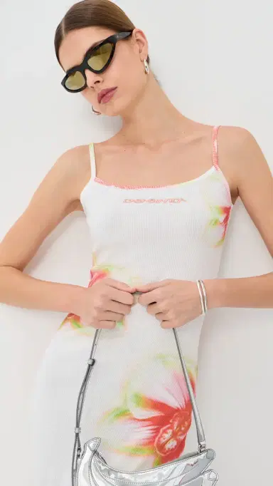 Casablanca Glitch Orchid Soft Ribbed Maxi Dress Glitch Orchid | Thumbnail 6 Casablanca Glitch Orchid Soft Ribbed Maxi Dress Glitch Orchid | Thumbnail 6
