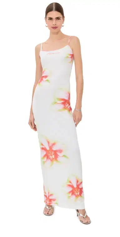 Casablanca Glitch Orchid Soft Ribbed Maxi Dress Glitch Orchid | Thumbnail 1 Casablanca Glitch Orchid Soft Ribbed Maxi Dress Glitch Orchid | Thumbnail 1