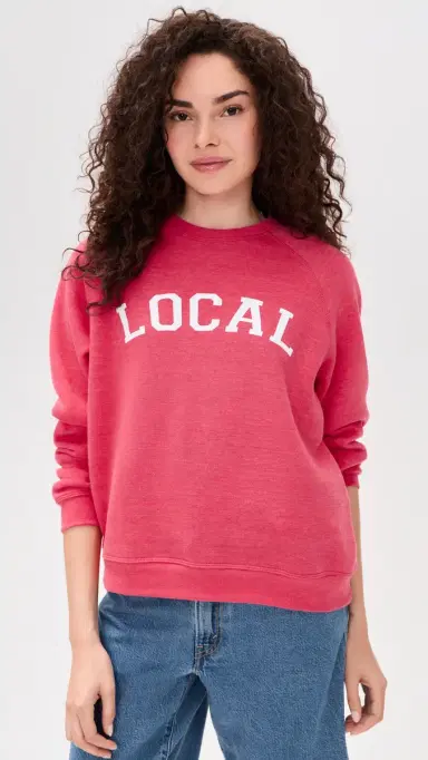 Sunny Somewhere Raglan Sweatshirt Heathered Red | Thumbnail 2 Sunny Somewhere Raglan Sweatshirt Heathered Red | Thumbnail 2