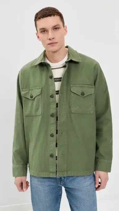 Filson Field Shirt Jacket Washed Fatigue Green | Thumbnail 2 Filson Field Shirt Jacket Washed Fatigue Green | Thumbnail 2