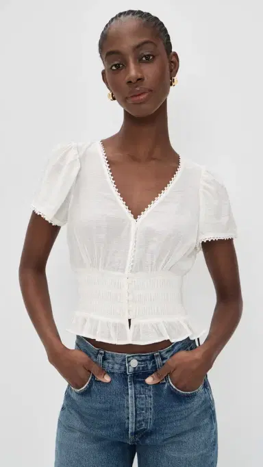 PAIGE Rive Top White | Thumbnail 2 PAIGE Rive Top White | Thumbnail 2