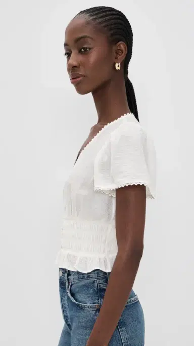 PAIGE Rive Top White | Thumbnail 4 PAIGE Rive Top White | Thumbnail 4