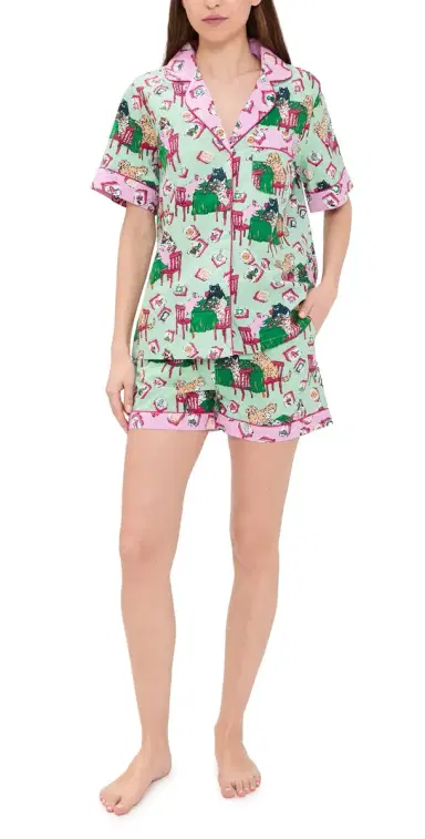 Printfresh Mahjong Short Pajama et Pale Jade | Thumbnail 1 Printfresh Mahjong Short Pajama et Pale Jade | Thumbnail 1