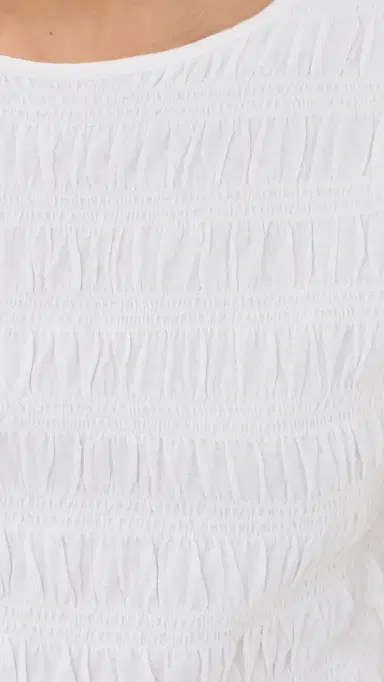 Madewell Smocked Boat Neck Tank White | Thumbnail 6 Madewell Smocked Boat Neck Tank White | Thumbnail 6